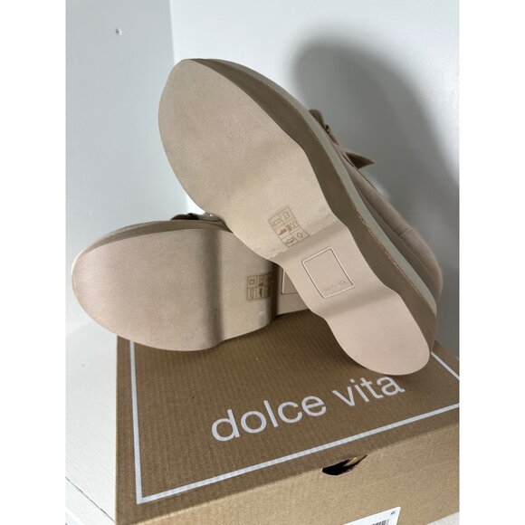 New Dolce Vita Womens Jaksen Dune Suede Chain Loafers Size 7.5 With Box - Picture 5 of 5